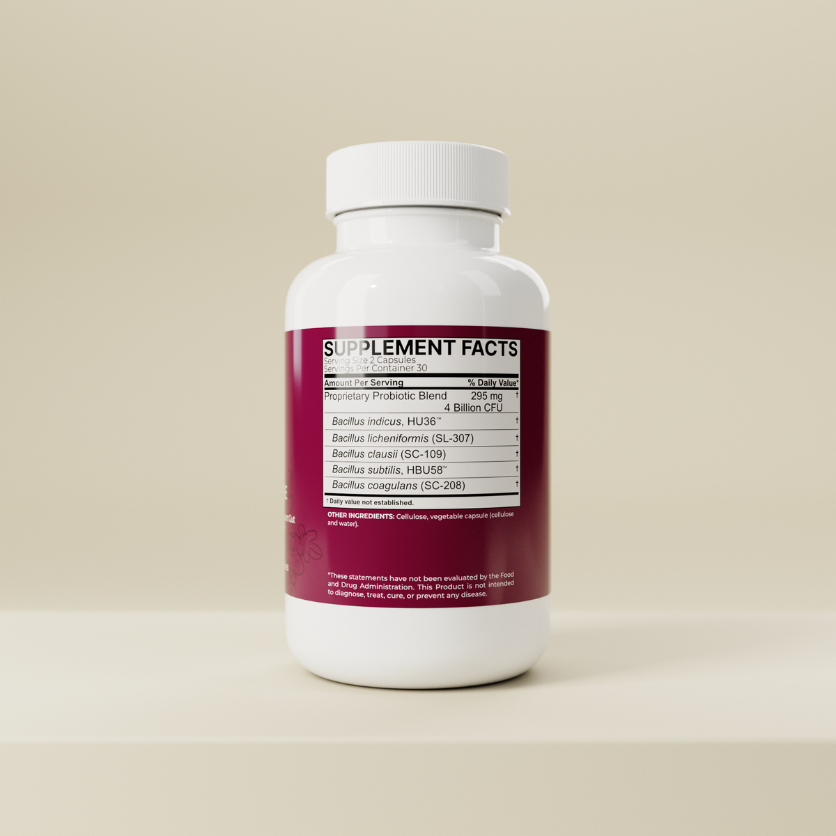 SporeBiome — supplement facts label